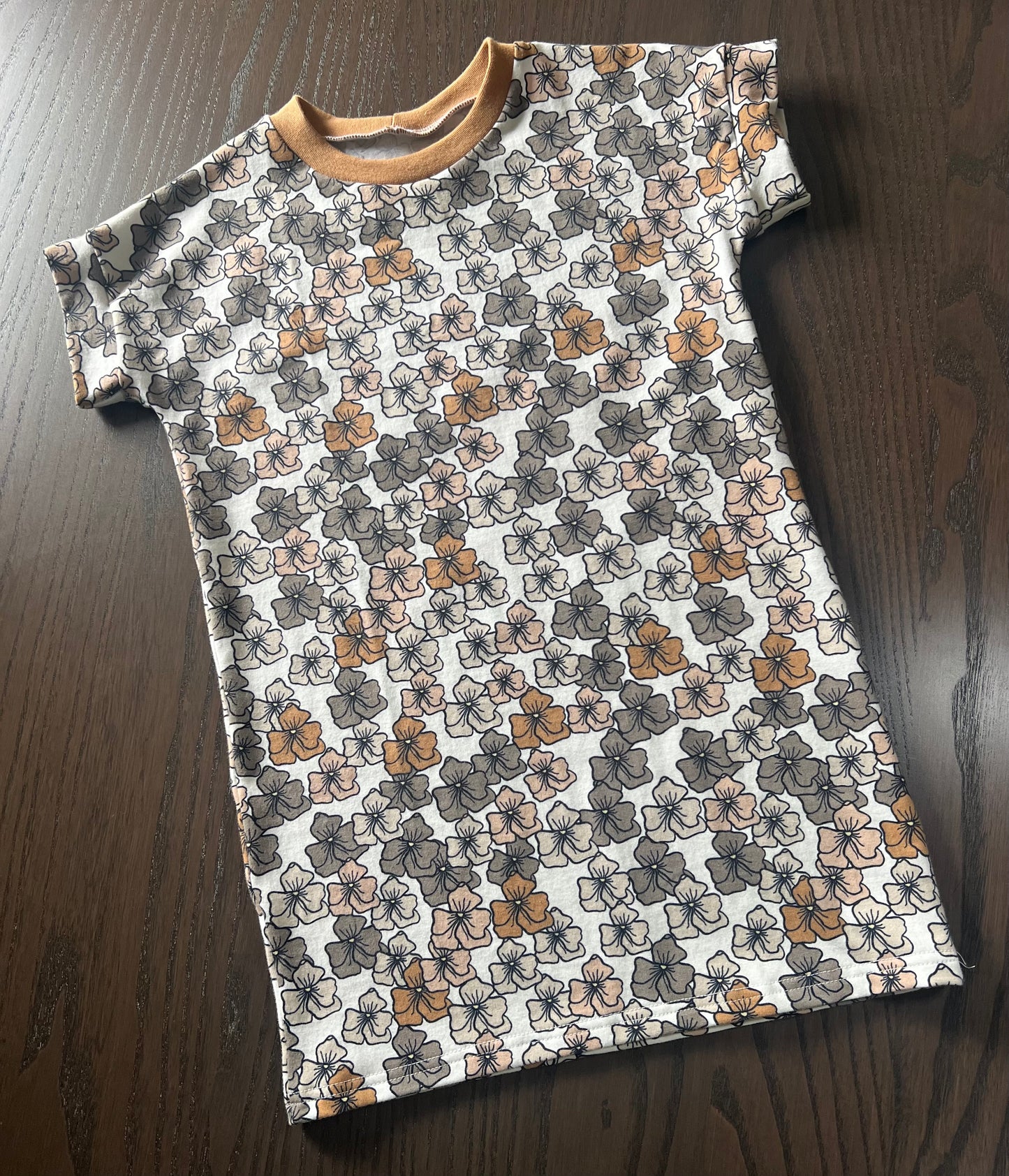 Toffee Floral Boxy Dress